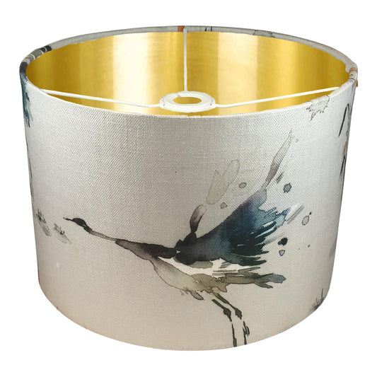 Voyage Bird Handmade Lampshade - BlueCrocusTextiles