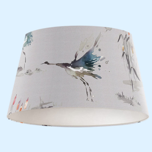 Voyage Bird Empire Handmade Lampshade - Blue Crocus Textiles