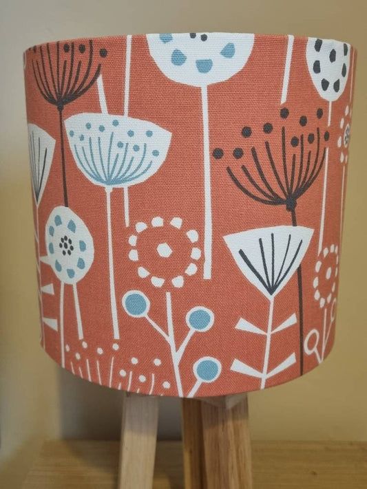 Orange Bergen scandi lampshade - Blue Crocus Textiles