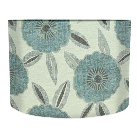 Florentina Flower Handmade Lampshade - Blue Crocus Textiles