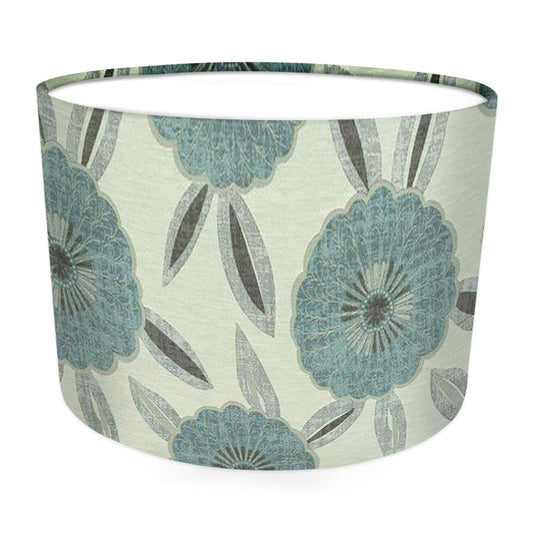 Florentina Flower Handmade Lampshade - Blue Crocus Textiles