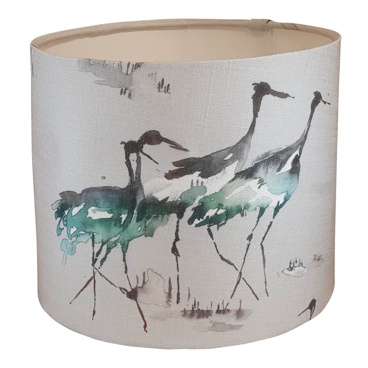 Voyage Bird Handmade Lampshade - Blue Crocus Textiles