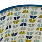 Blue Cotton Lampshade with Abstract Interior - Blue Crocus Textiles