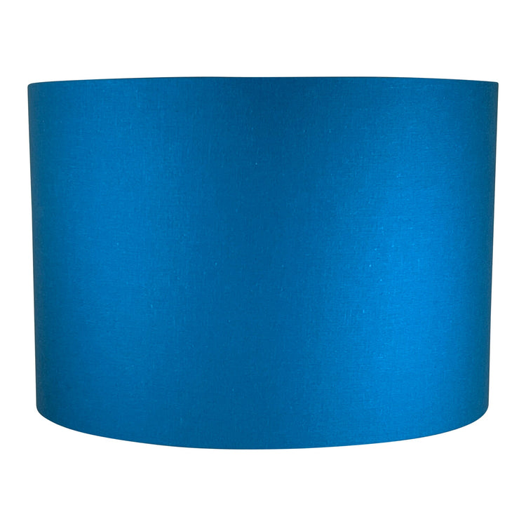 Blue Cotton Lampshade with Abstract Interior - Blue Crocus Textiles