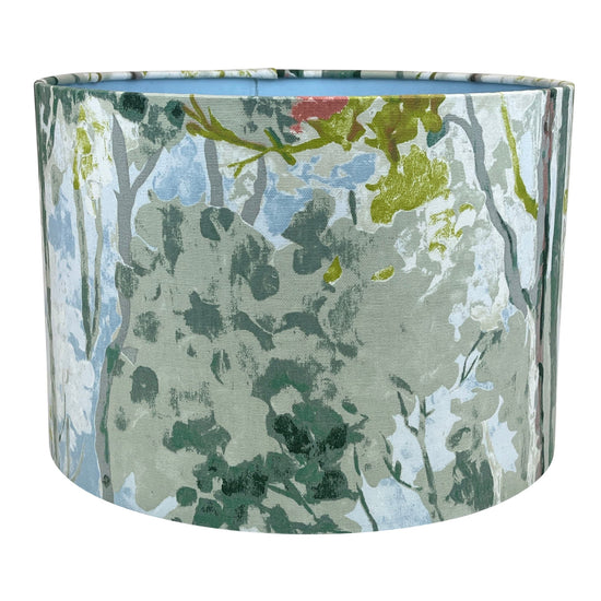 Tree Lampshade with Blue Lining - Blue Crocus Textiles