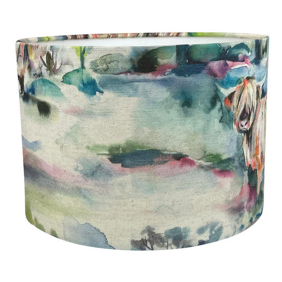 Heilan Herd Lampshade - Blue Crocus Textiles