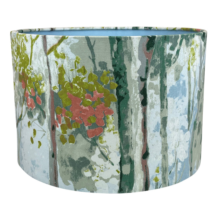 Tree Lampshade with Blue Lining - Blue Crocus Textiles