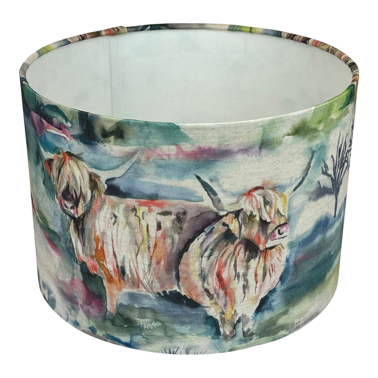 Heilan Herd Lampshade - Blue Crocus Textiles