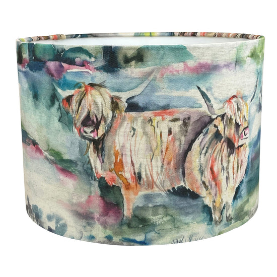 Heilan Herd Lampshade - Blue Crocus Textiles