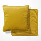 Large Gold Velvet Double Sided Cushion with optional piping - BlueCrocusTextiles