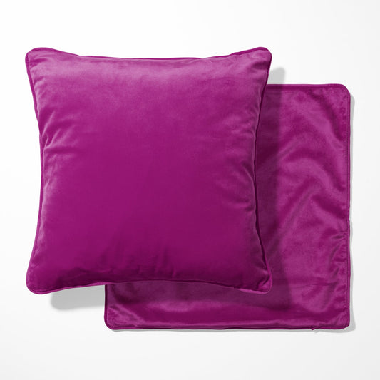 Large Plum Velvet Double Sided Cushion with optional piping - BlueCrocusTextiles