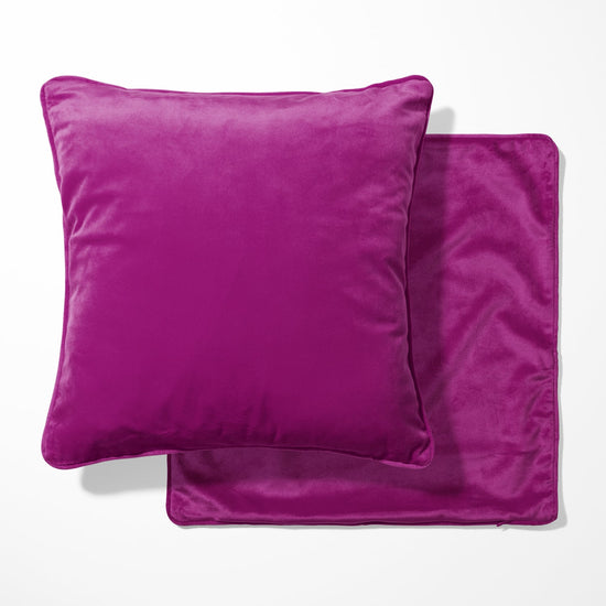 Extra Large Plum Velvet Double Sided Cushion with optional piping - BlueCrocusTextiles