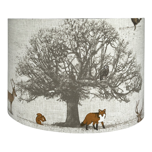 Handmade Wildlife Lampshade - Blue Crocus Textiles