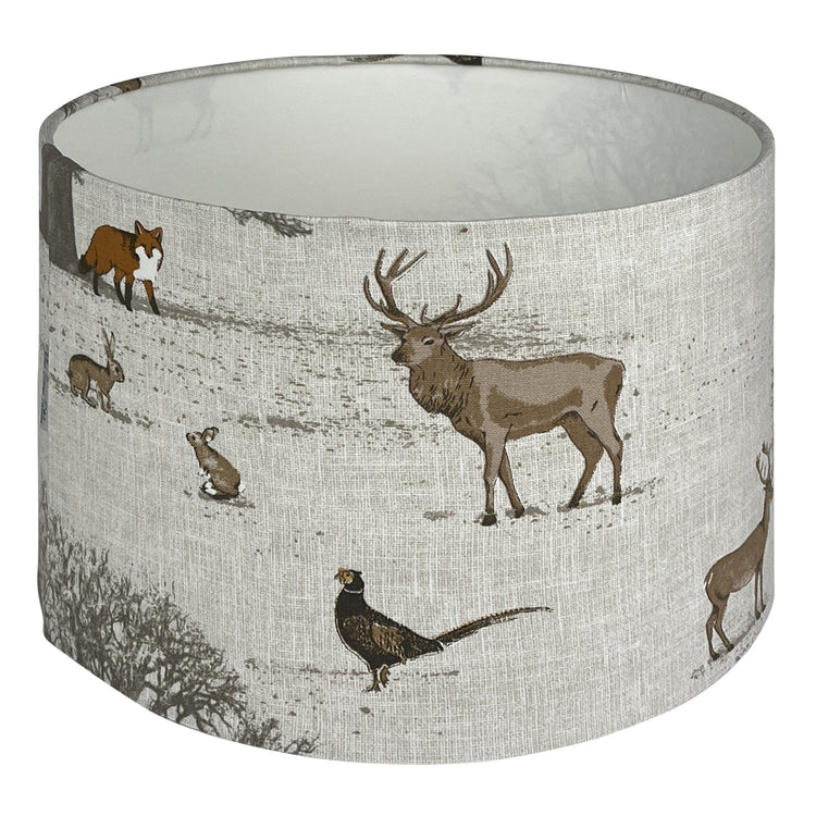 Handmade Wildlife Lampshade - Blue Crocus Textiles