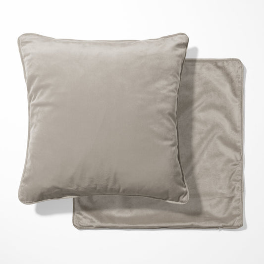 Extra Large Dove Velvet Double Sided Cushion with optional piping - BlueCrocusTextiles