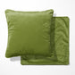 Large Olive Green Velvet Double Sided Cushion with optional piping - BlueCrocusTextiles