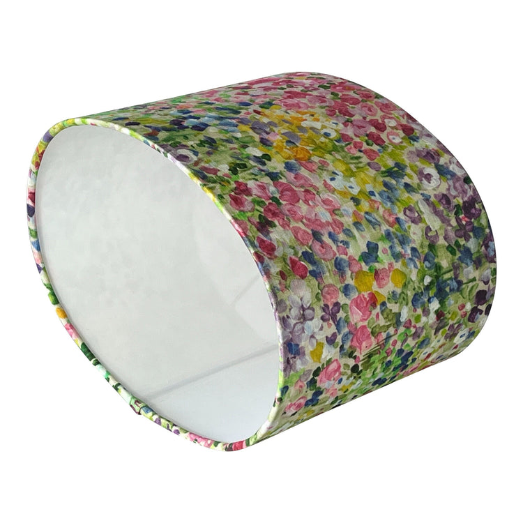 Oval Fusion Abstract Handmade Lampshade - Blue Crocus Textiles