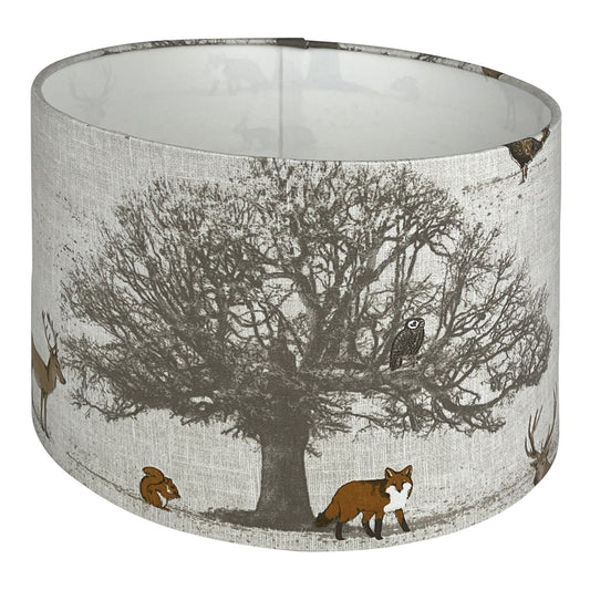 Handmade Wildlife Lampshade - Blue Crocus Textiles