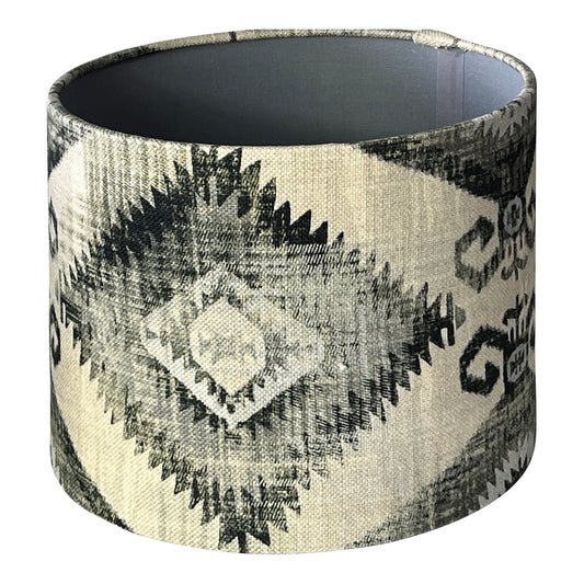 Santa Cruz Lampshade in Charcoal - Blue Crocus Textiles