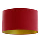 Claret Red Velvet Handmade Lampshade with Brushed Gold Lining - Blue Crocus Textiles