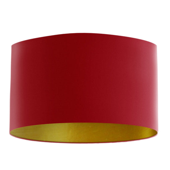 Claret Red Velvet Handmade Lampshade with Brushed Gold Lining - Blue Crocus Textiles