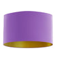 Amethyst Velvet Handmade Lampshade with Brushed Gold Lining - Blue Crocus Textiles