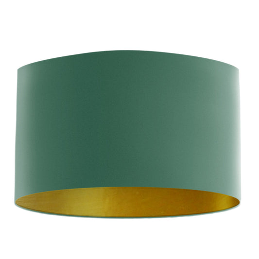 Teal Velvet Handmade Lampshade with Brushed Gold Lining - Blue Crocus Textiles