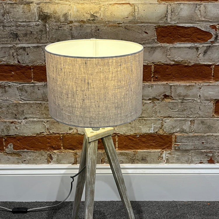 Natural Linen Handmade Lampshade - Blue Crocus Textiles