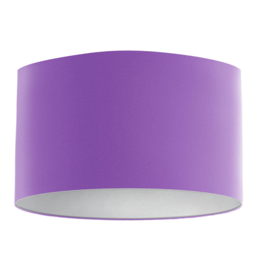 Velvet Handmade Lampshade - Amethyst with white Lining - Blue Crocus Textiles