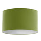 Velvet Handmade Lampshade - Olive Green with white Lining - Blue Crocus Textiles