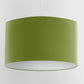 Velvet Handmade Lampshade - Olive Green with white Lining - Blue Crocus Textiles