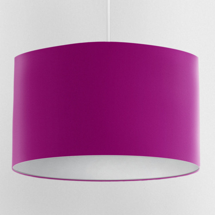 Velvet Handmade Lampshade - Plum with white Lining - Blue Crocus Textiles