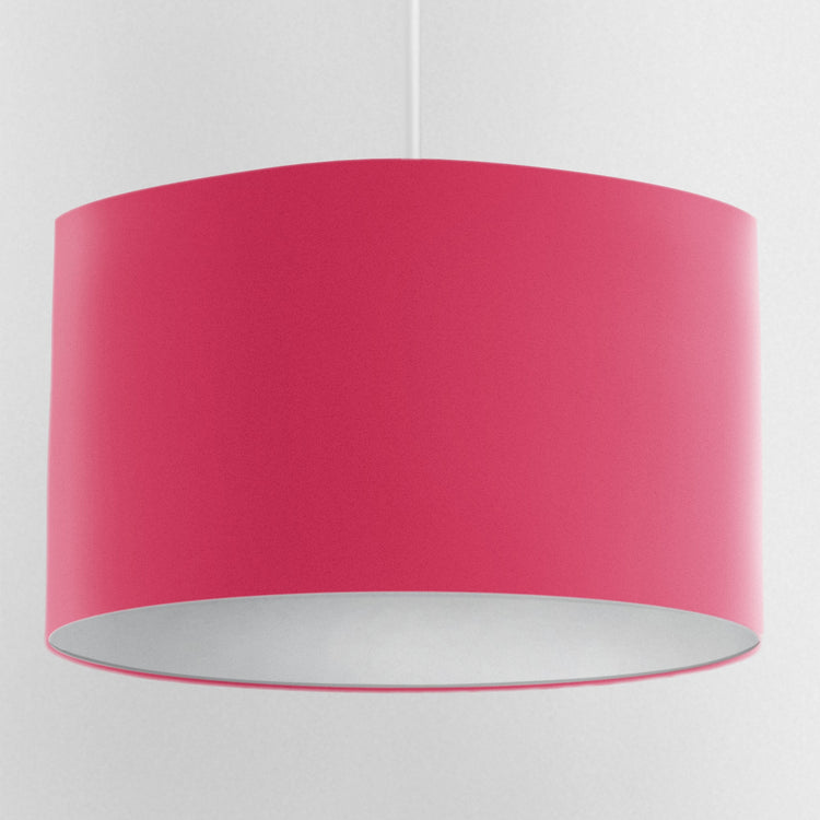 Velvet Handmade Lampshade - Hot Pink with white Lining - Blue Crocus Textiles