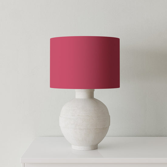 Velvet Handmade Lampshade - Hot Pink with white Lining - Blue Crocus Textiles