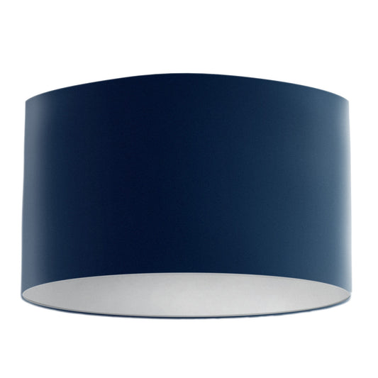 Velvet Handmade Lampshade - Navy Blue with white Lining - Blue Crocus Textiles