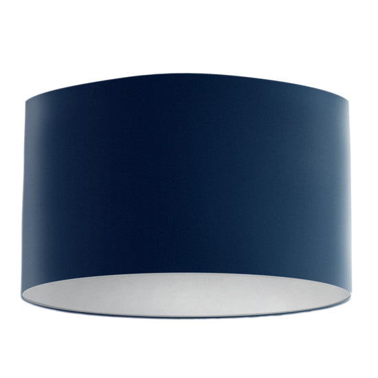 Velvet Handmade Lampshade - Navy Blue with white Lining - Blue Crocus Textiles