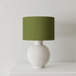 Velvet Handmade Lampshade - Olive Green with white Lining - Blue Crocus Textiles