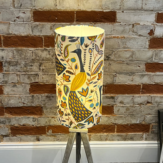 Peacock Extra Tall Handmade Handmade Lampshade - Blue Crocus Textiles