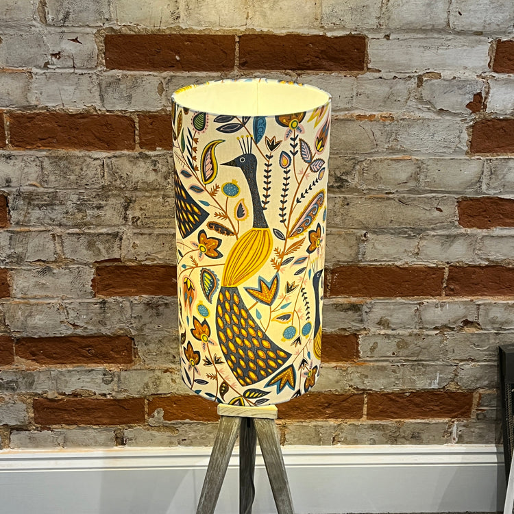 Peacock Extra Tall Handmade Handmade Lampshade - Blue Crocus Textiles