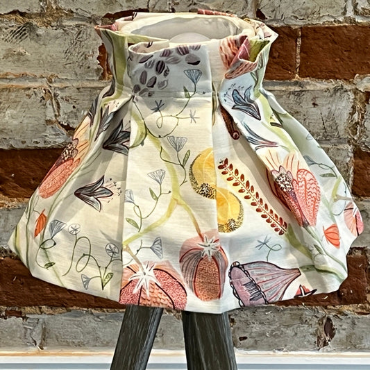 Soft Box Pleat lampshade - Laamora - Blue Crocus Textiles