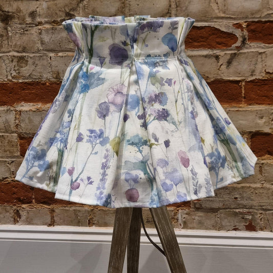 Soft Box Pleat lampshade - Ilinizas Violet - Blue Crocus Textiles