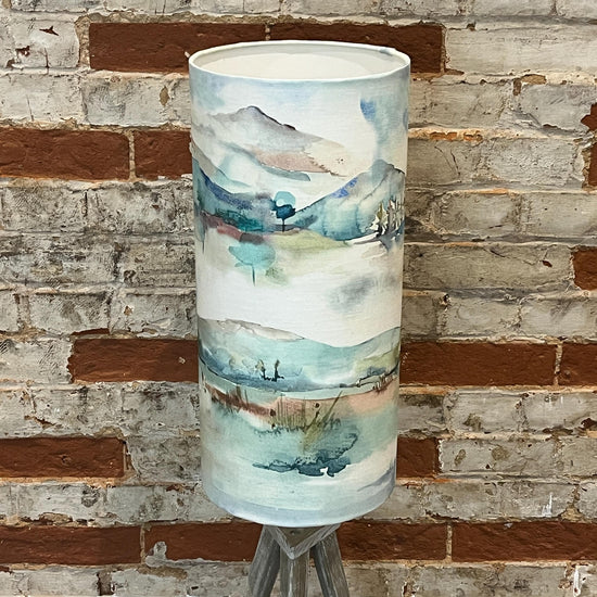 Extra Tall Handmade Handmade Lampshade Russet Shores - Blue Crocus Textiles