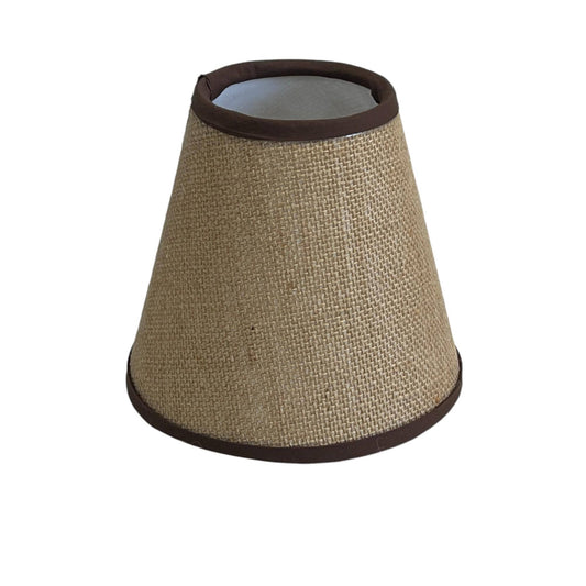 Candle Clip Hessian Handmade Lampshade - Blue Crocus Textiles