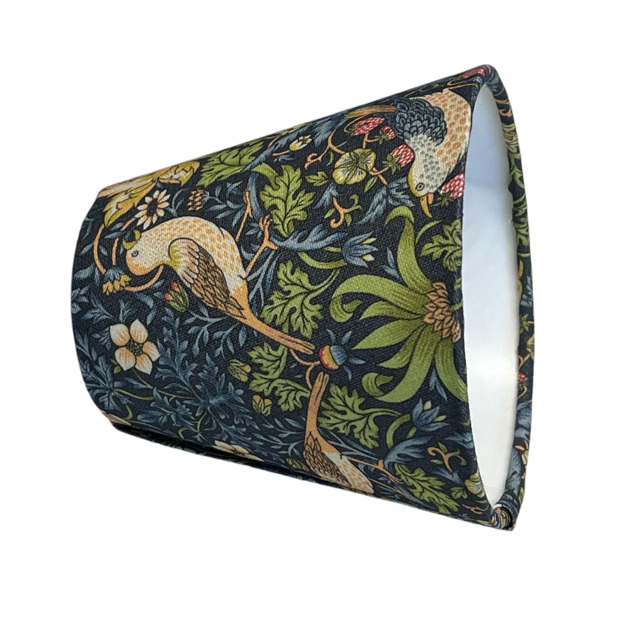 William Morris Candle Clip Handmade Lampshade with Strawberry