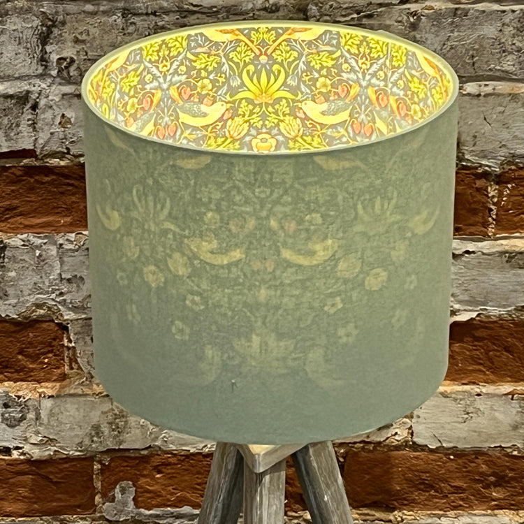 Handcrafted William Morris Strawberry Thief Lampshade - Ceiling lampshade - Blue Crocus Textiles