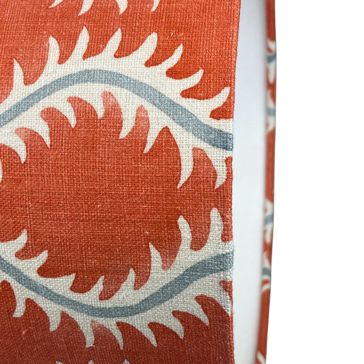 Helter Skelter Handmade Lampshade, Table Lampshade, Ceiling Pendant, Country Lampshade, Handmade Lamp Shade, Orange Lampshade - BlueCrocusTextiles