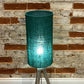 Hessian Extra Tall Handmade Lampshade, Suitable for Table Lamp, Floor Lamp, Green Hessian Lampshade - BlueCrocusTextiles