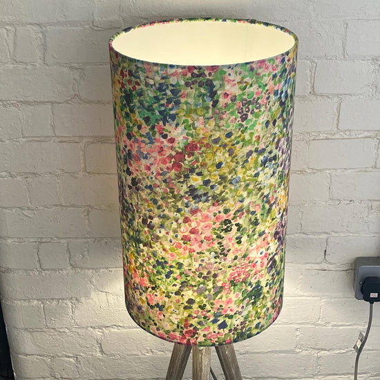 Fusion Abstract Extra Tall Handmade Lampshade, Suitable for Table Lamp, Floor Lamp - BlueCrocusTextiles