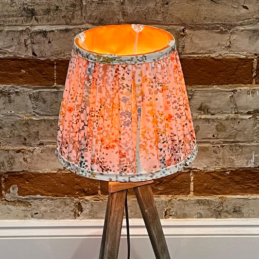 Handmade french drum lampshade with a pleated fabric, Handmade Lampshade, Table Lampshades, Handmade Lamp Shade - BlueCrocusTextiles