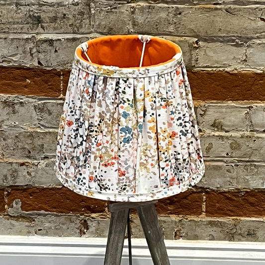 Handmade french drum lampshade with a pleated fabric, Handmade Lampshade, Table Lampshades, Handmade Lamp Shade - BlueCrocusTextiles